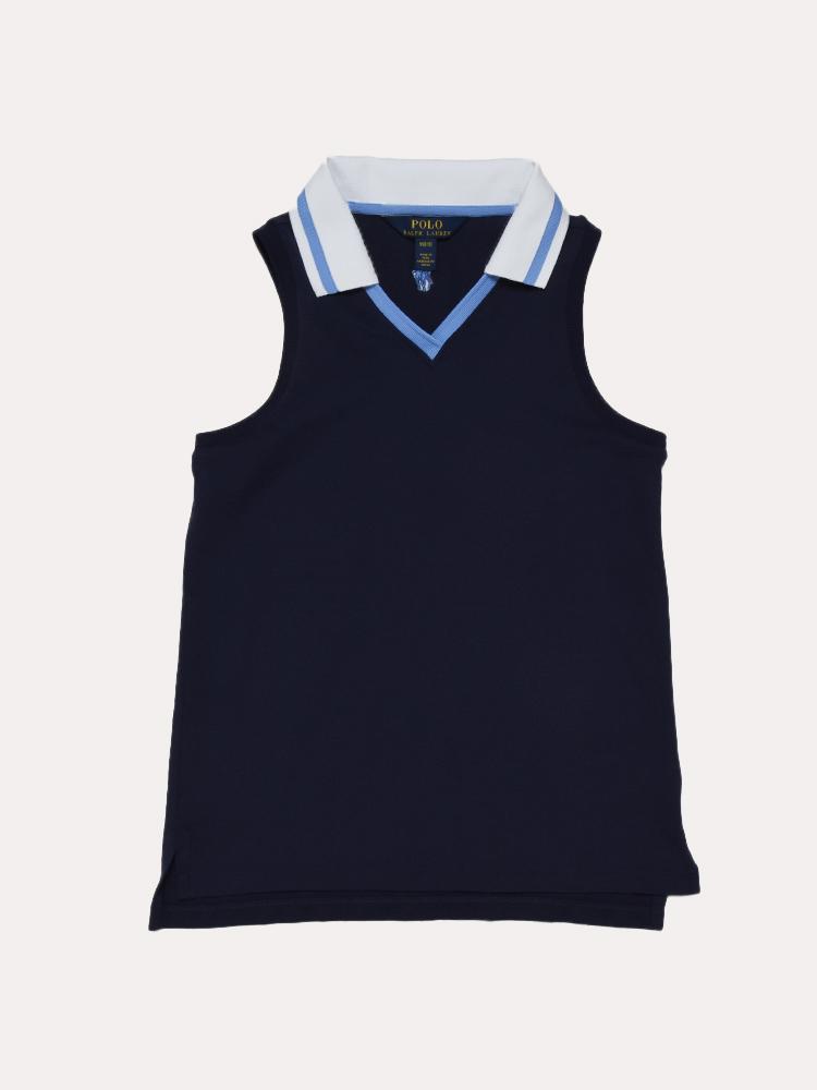 RLX Boys' Lightweight Sleeveless Performance Pique Polo - Saint Bernard