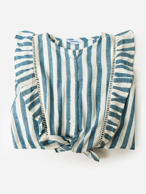 Mayoral Girls' Striped Shirt