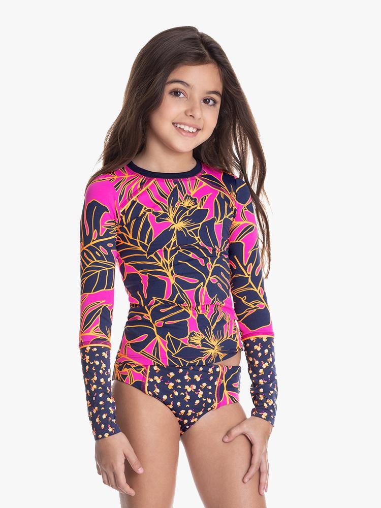 Maaji Girls' Glow Before Sunrise Rashgaurd Set - Saint Bernard