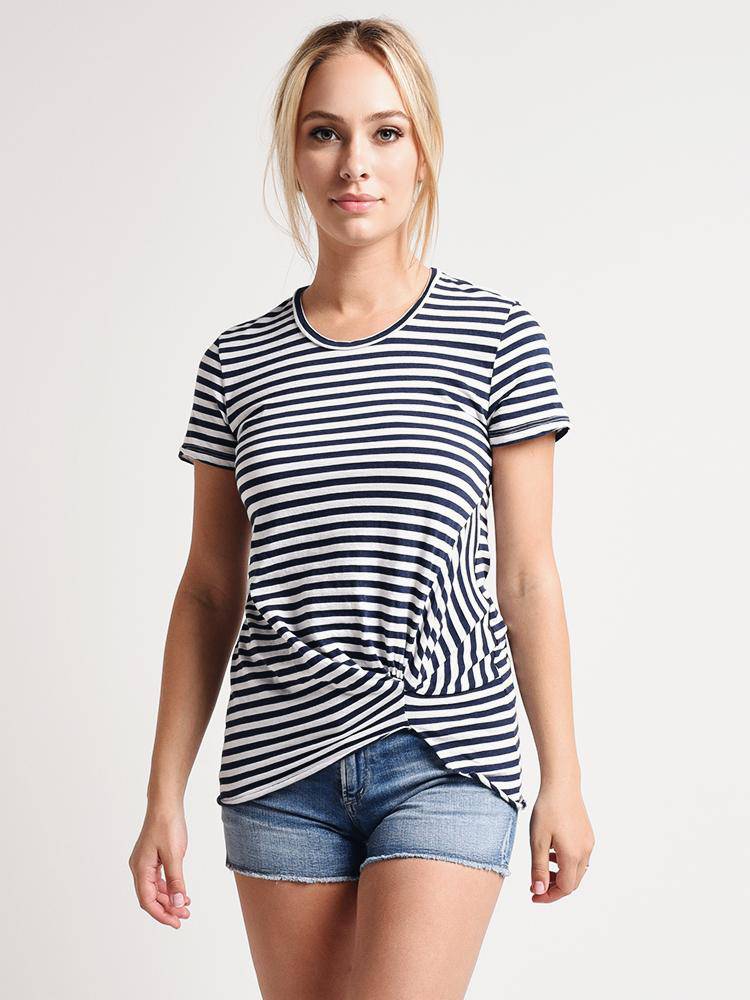 Stateside Short Sleeve Twist Top - Saint Bernard