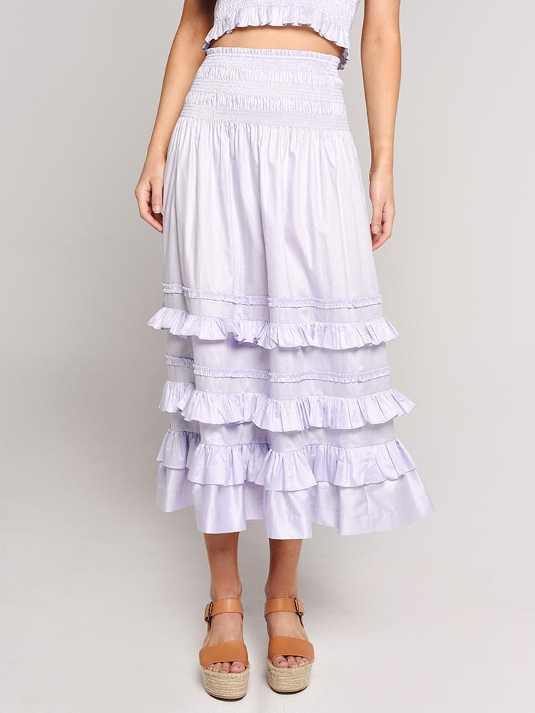 Rebecca Taylor Smocked Skirt - Saint Bernard