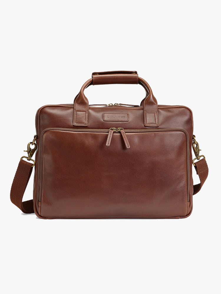 Trask Men’s Dawson Slim Zip-Top Tote - Saint Bernard