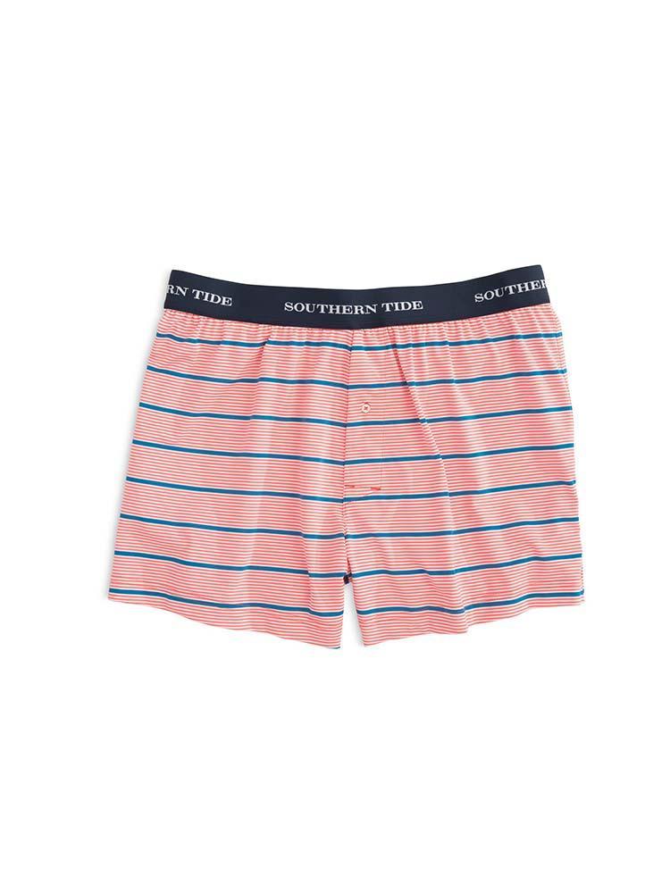 Southern Tide Turn Stripe Performance Boxer - Saint Bernard