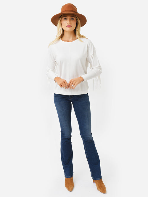 J Society Women's Fringe Sweater