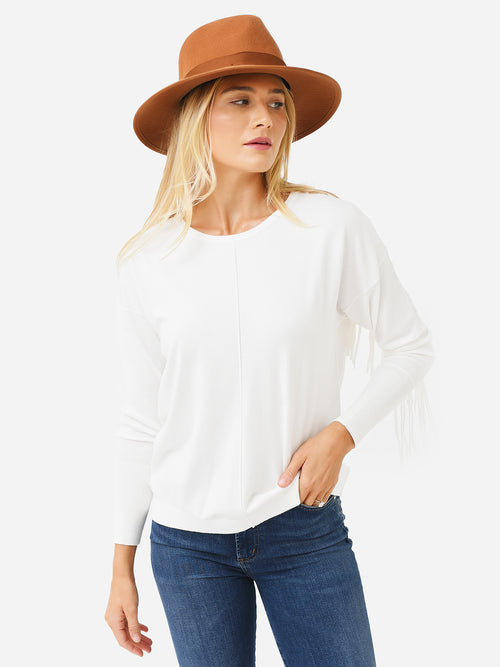J Society Women's Fringe Sweater