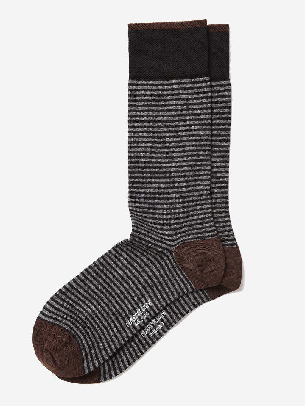 Marcoliani Men's Palio Stripe Dress Sock - Saint Bernard