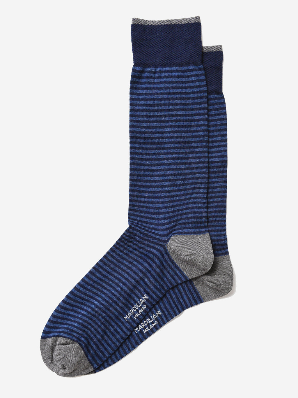 Marcoliani Men's Palio Stripe Dress Sock - Saint Bernard