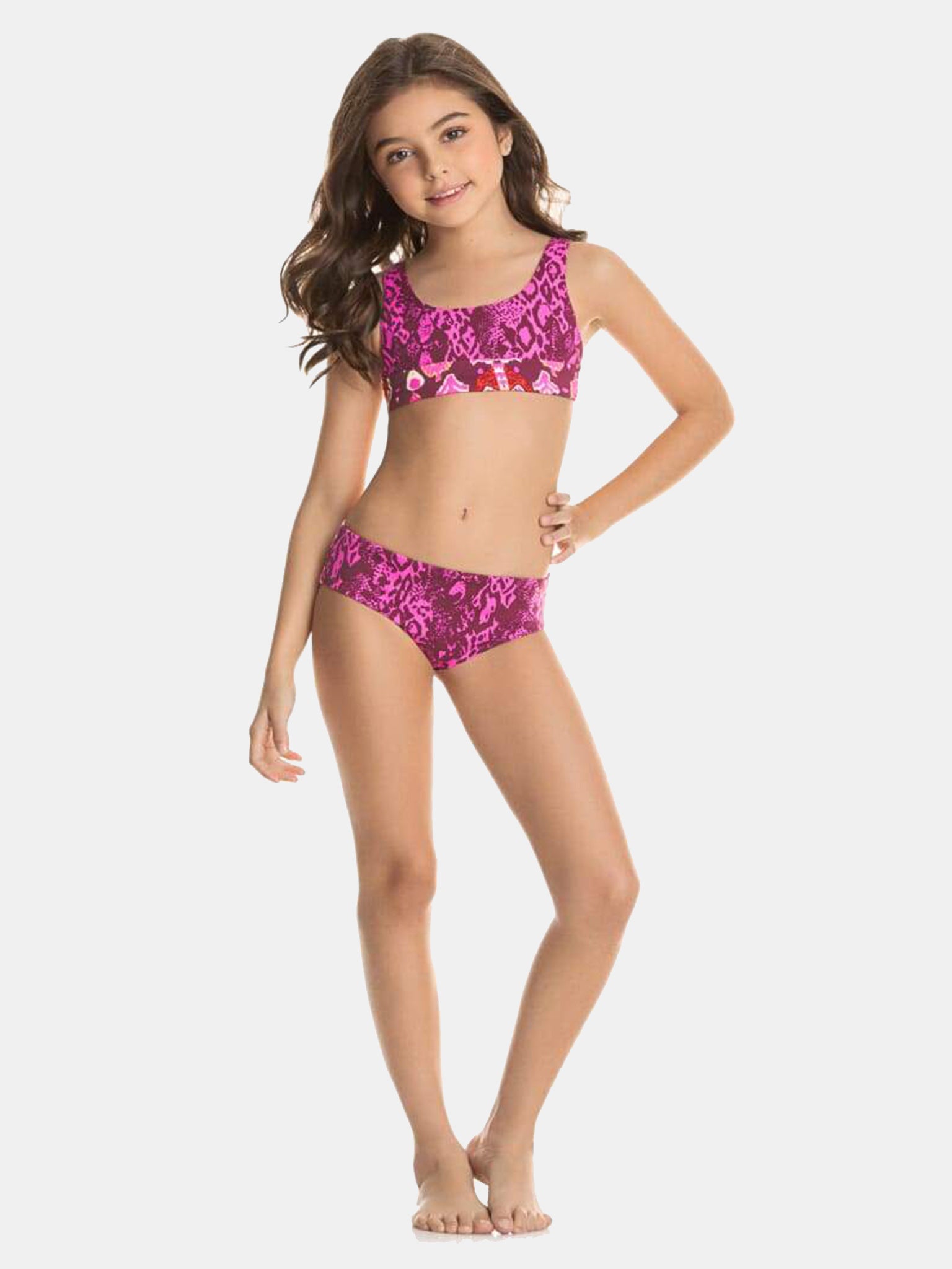 Maaji Girls' Pink Sparkles Bikini Set - Saint Bernard