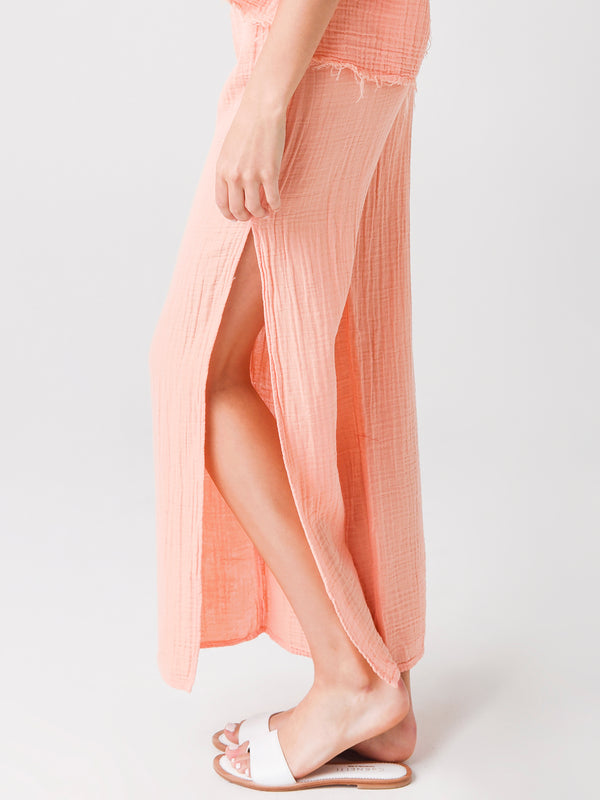 Stark X Side Slit Cotton Gauze Pant Saint Bernard