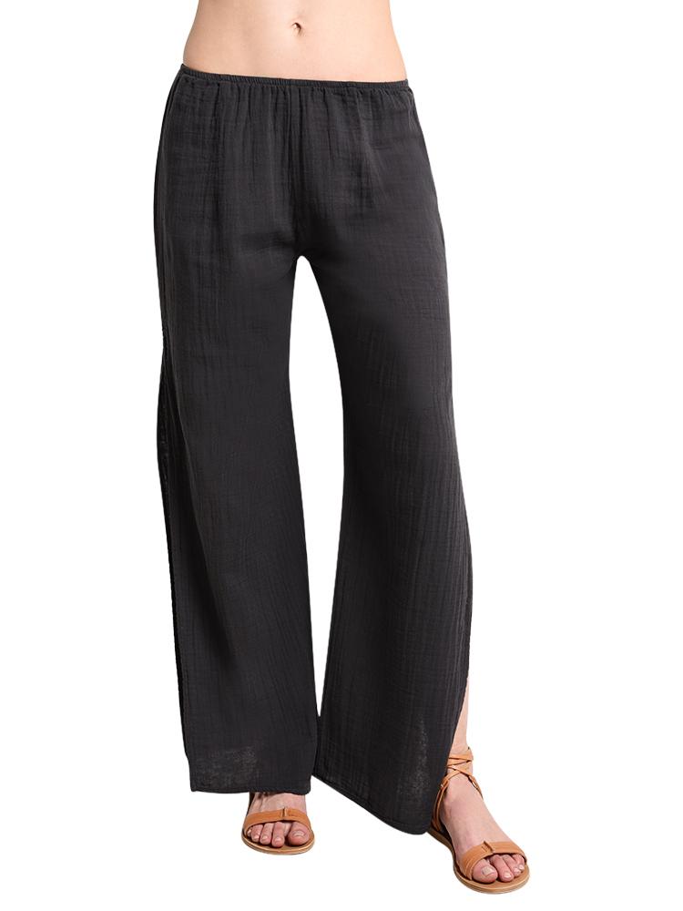 Stark X Women's Side Slit Cotton Gauze Pant - Saint Bernard