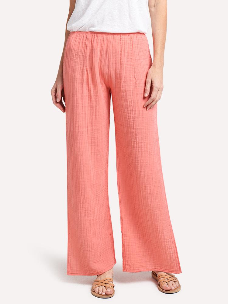 Stark X Women's Side Slit Cotton Gauze Pant - Saint Bernard