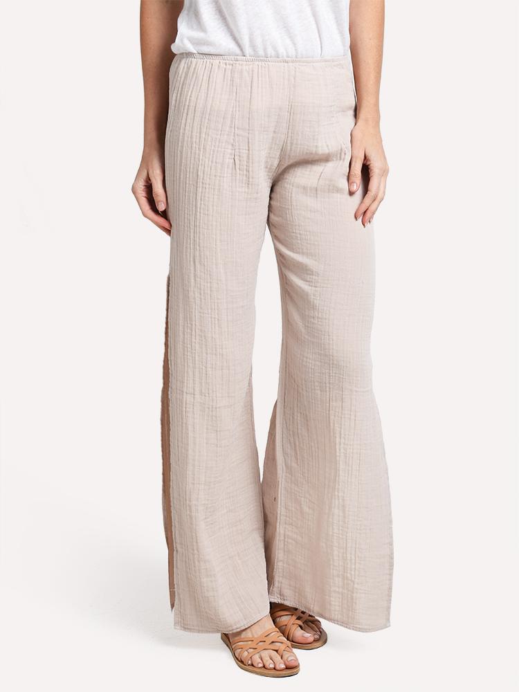 Stark X Women's Side Slit Cotton Gauze Pant - Saint Bernard