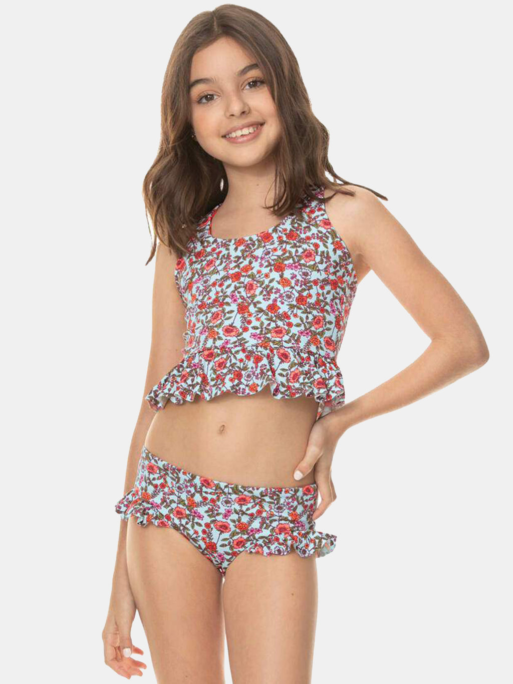 Maaji Girls' Surfing Life Deena Tankini Set - Saint Bernard