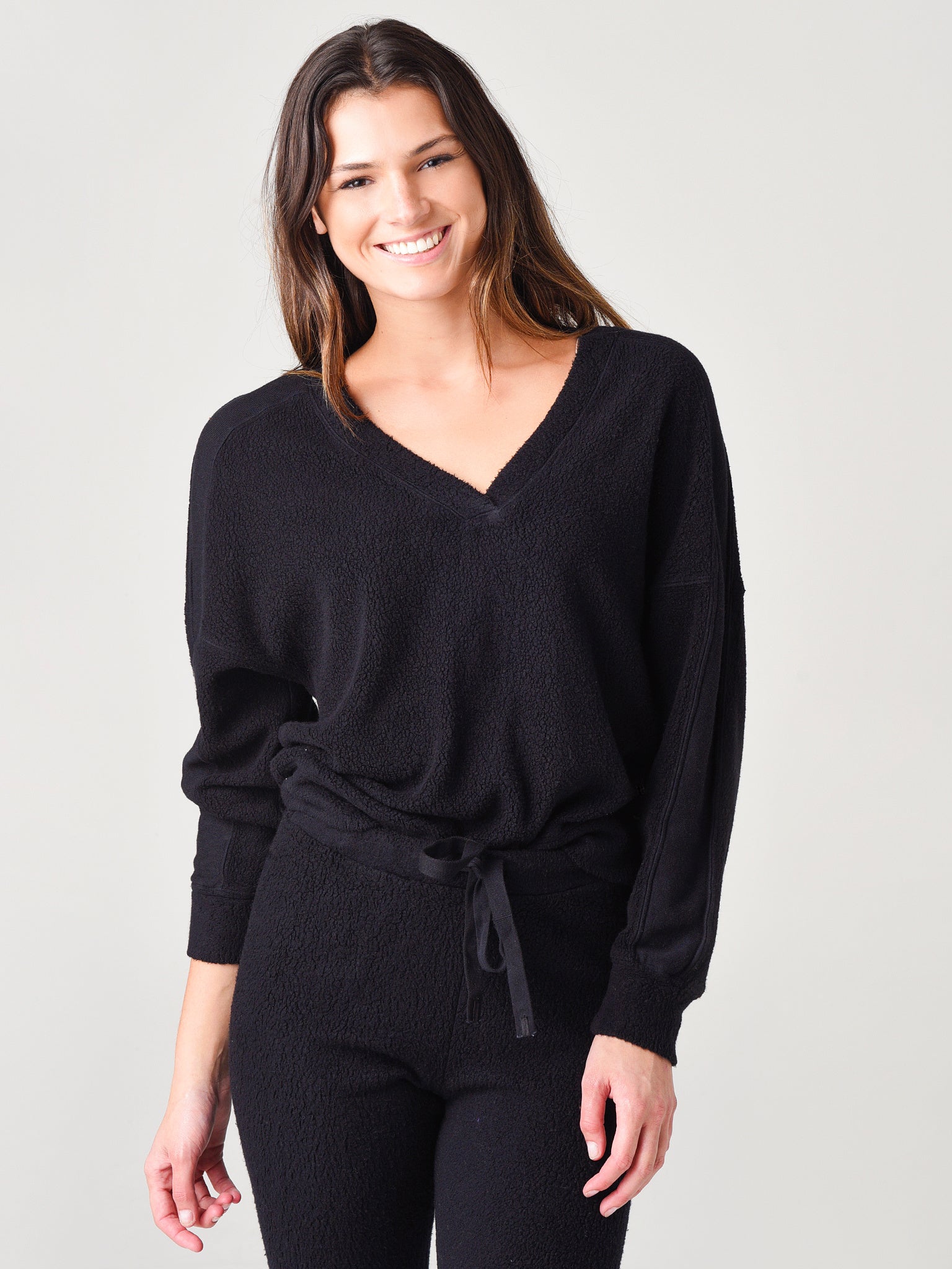 Stateside Women's Sherpa Deep-V Sweatshirt - Saint Bernard
