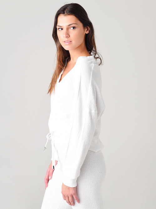 Stateside Women's Sherpa Deep-V Sweatshirt