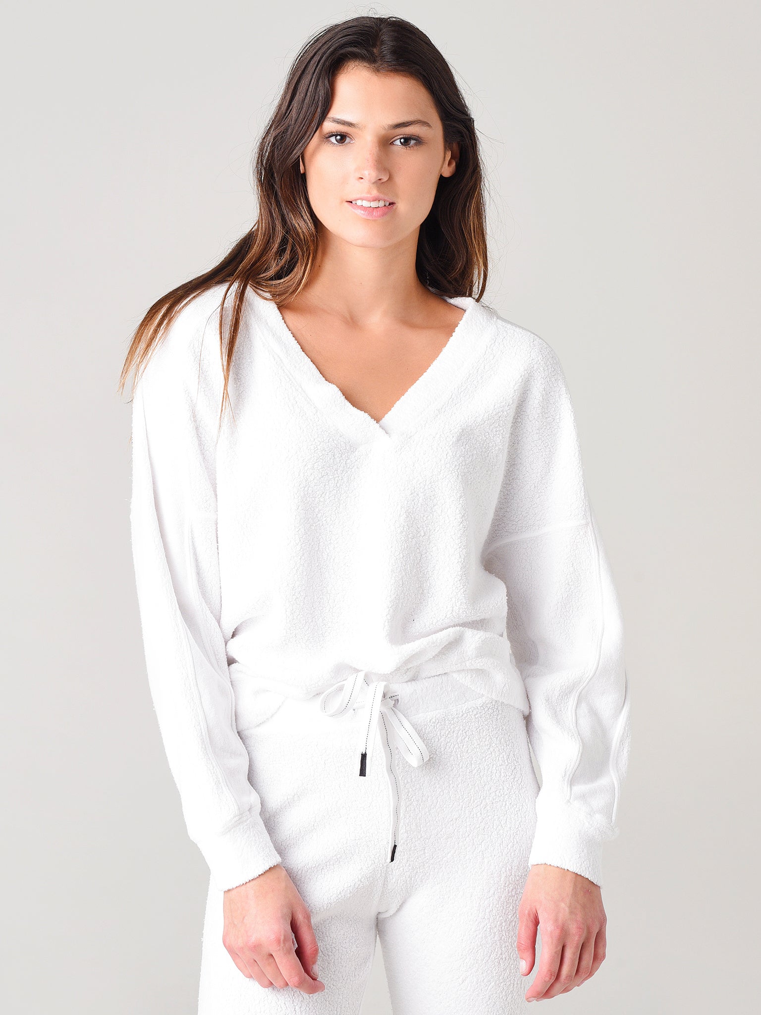 Stateside Women's Sherpa Deep-V Sweatshirt - Saint Bernard