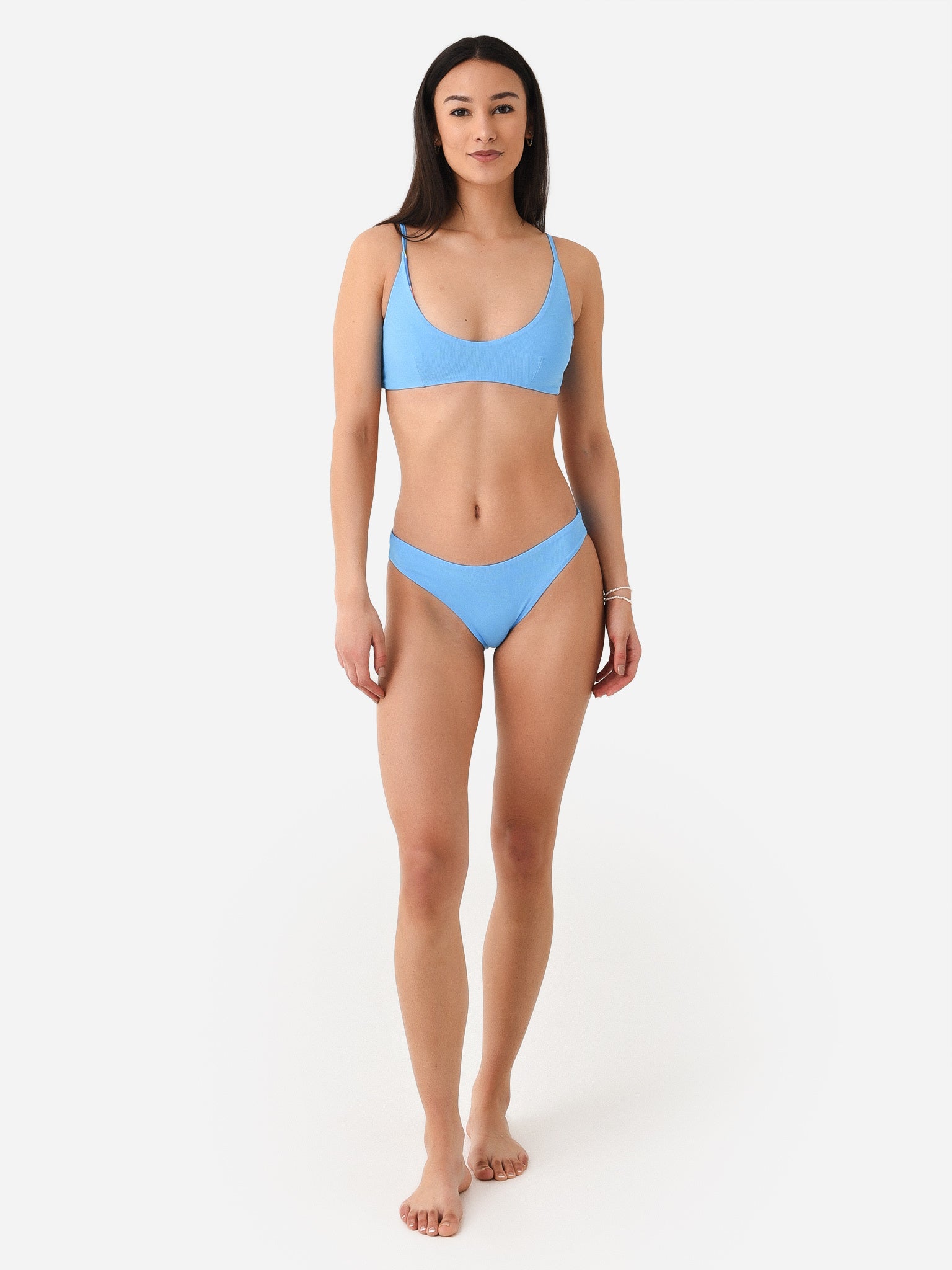 Maaji Women's Pool Blue Blush Sporty Bralette Bikini Top