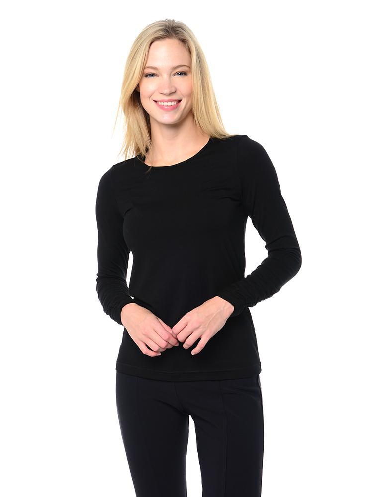 Sno Skins Micro Cashmere Jewel Neck Tee - Saint Bernard