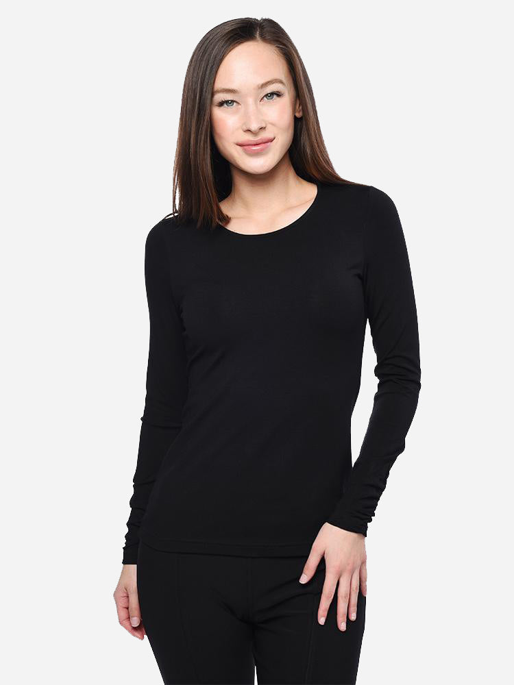 Sno Skins Micro Cashmere Jewel Neck Tee - Saint Bernard
