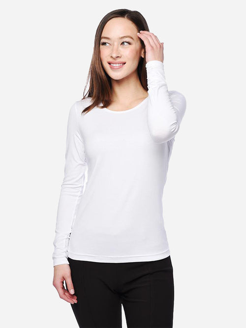 Sno Skins Micro Cashmere Jewel Neck Tee