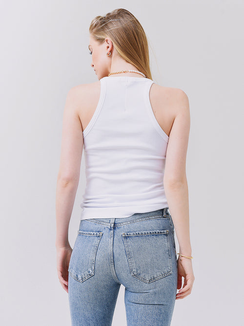 Stateside Women's Rib High-Neck Tank Top