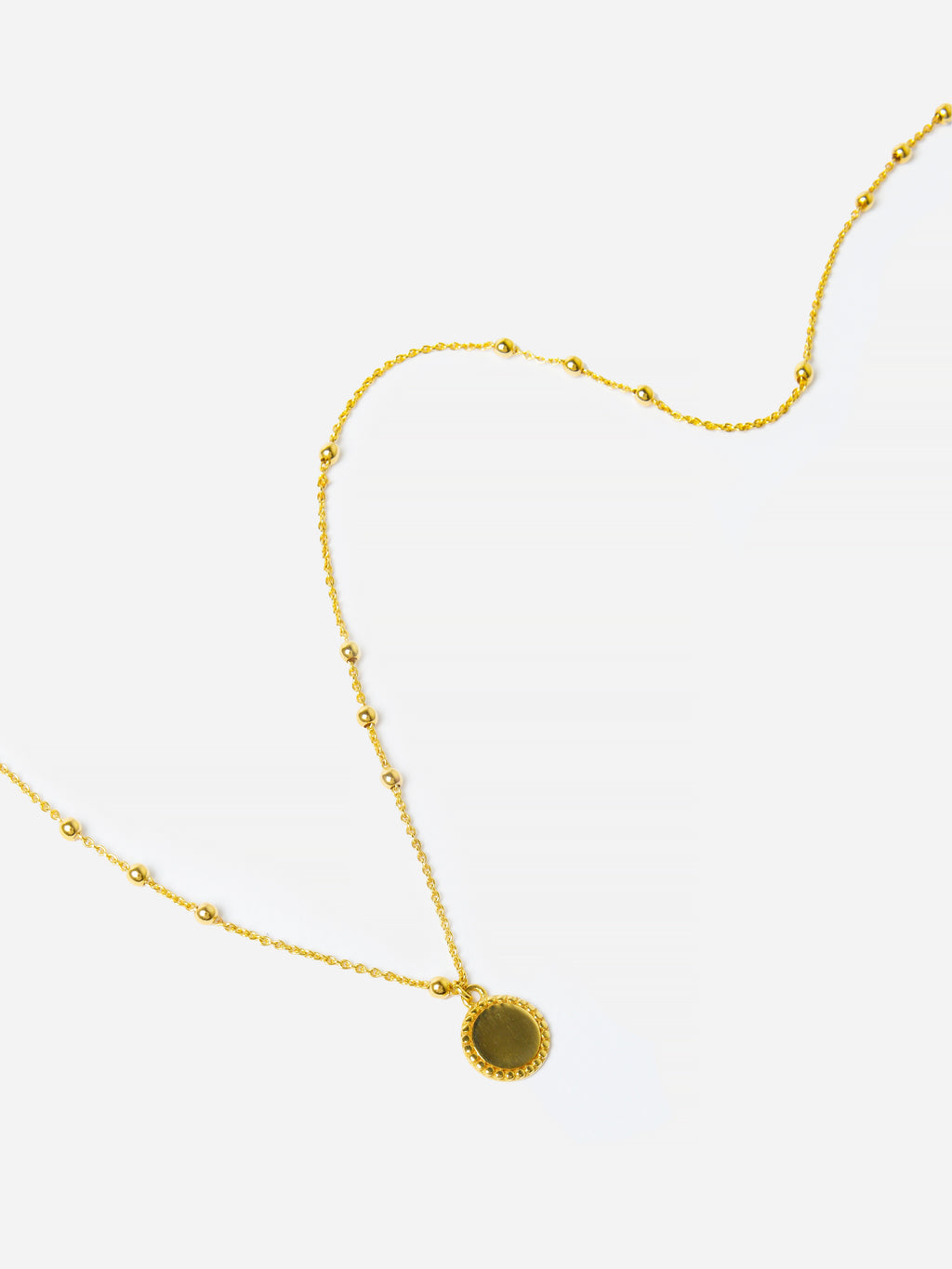 Francie B. Women's Yellow Gold Disc Beaded Necklace - Saint Bernard
