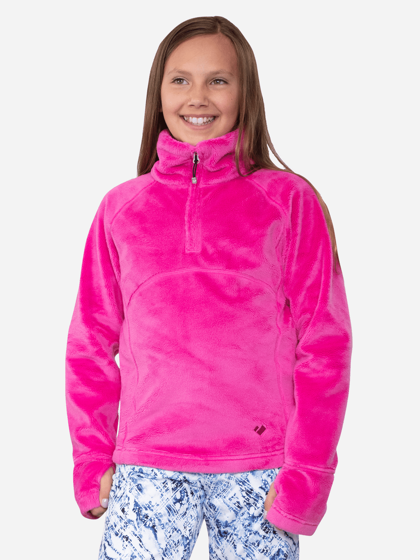 Obermeyer Teen Girls' Furry Fleece Top - Saint Bernard