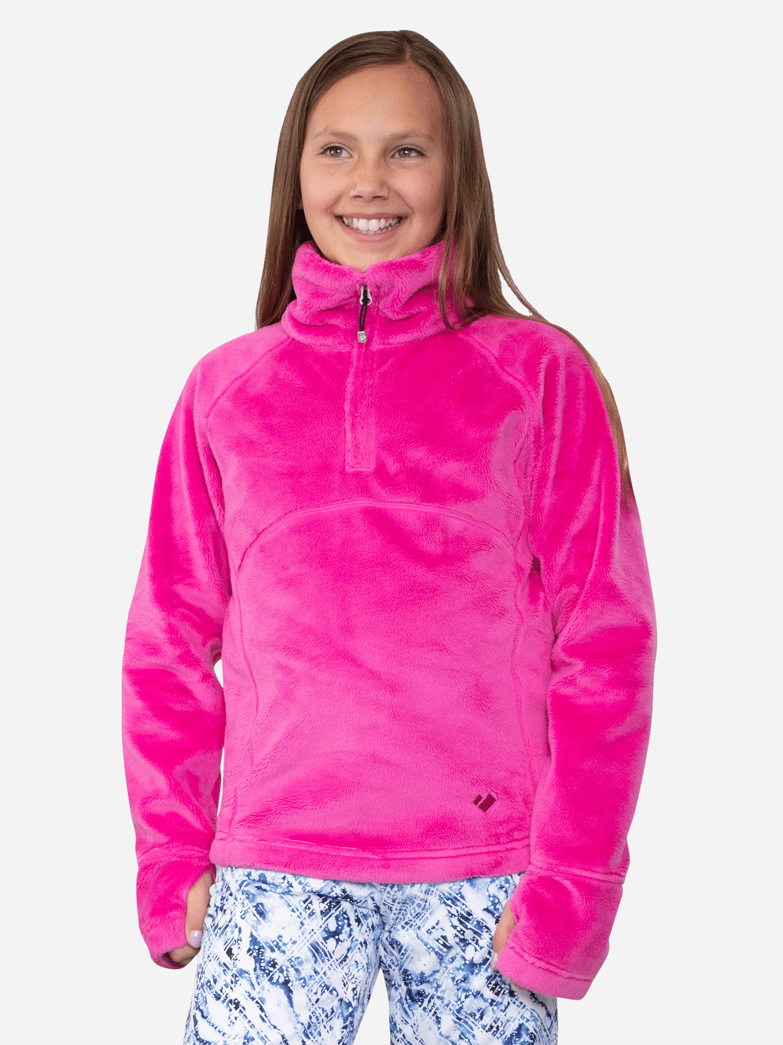 Obermeyer Teen Girls' Furry Fleece Top - Saint Bernard