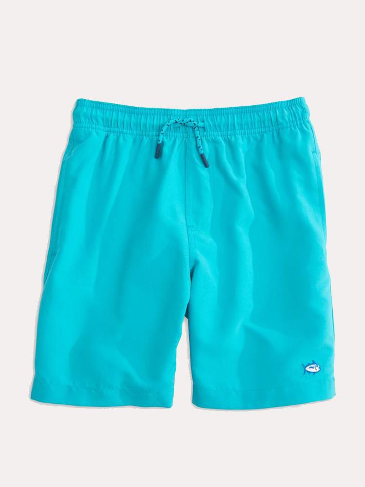 Southern Tide Boys' Solid Swim Trunk - Saint Bernard