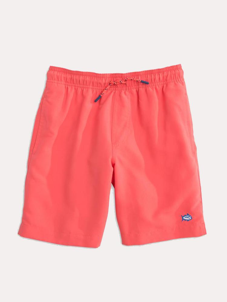 Southern Tide Boys' Solid Swim Trunk - Saint Bernard