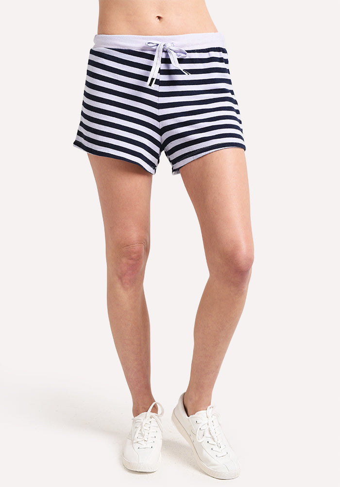 Stateside Midnight Stripe Viscose Fleece Short - Saint Bernard