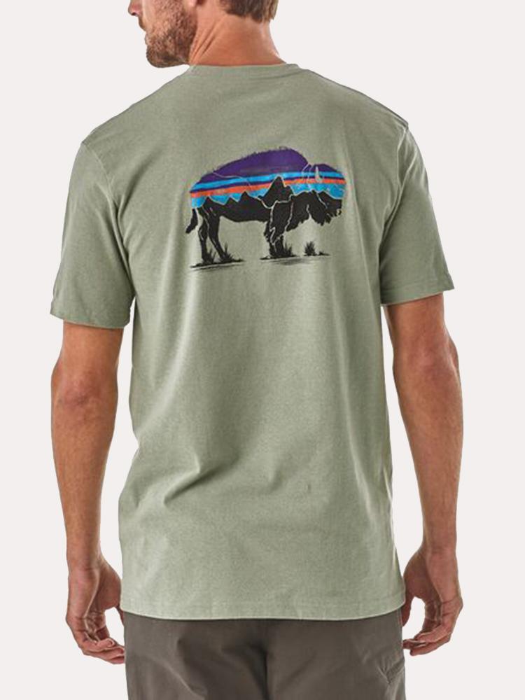 Patagonia Men's Fitz Roy Bison Responsibili-Tee - Saint Bernard