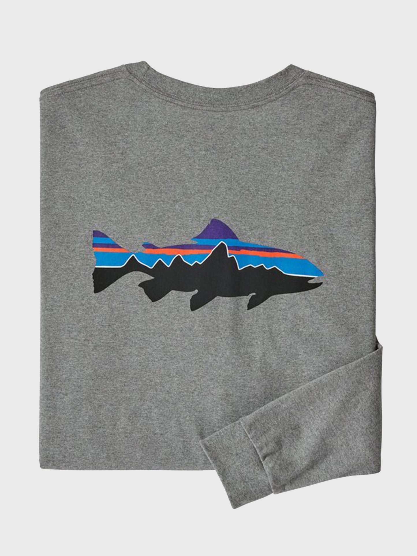 Patagonia Men's L/S Fitz Roy Trout Responsibili- Tee - Saint Bernard