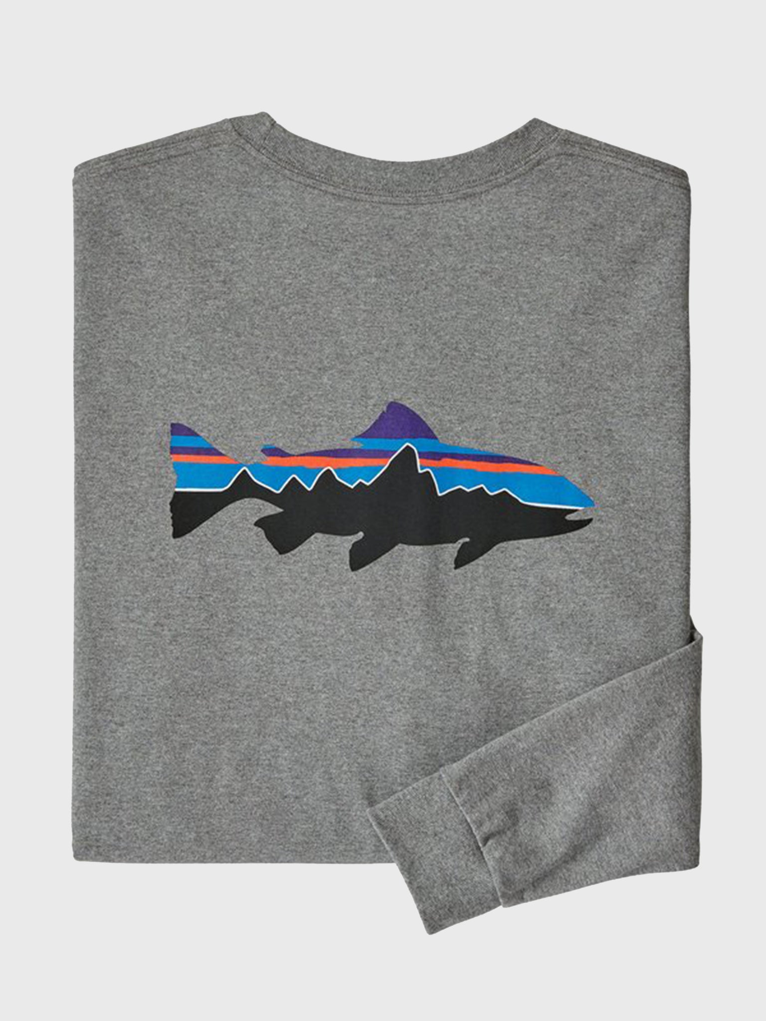 Patagonia Men's L/S Fitz Roy Trout Responsibili- Tee - Saint Bernard