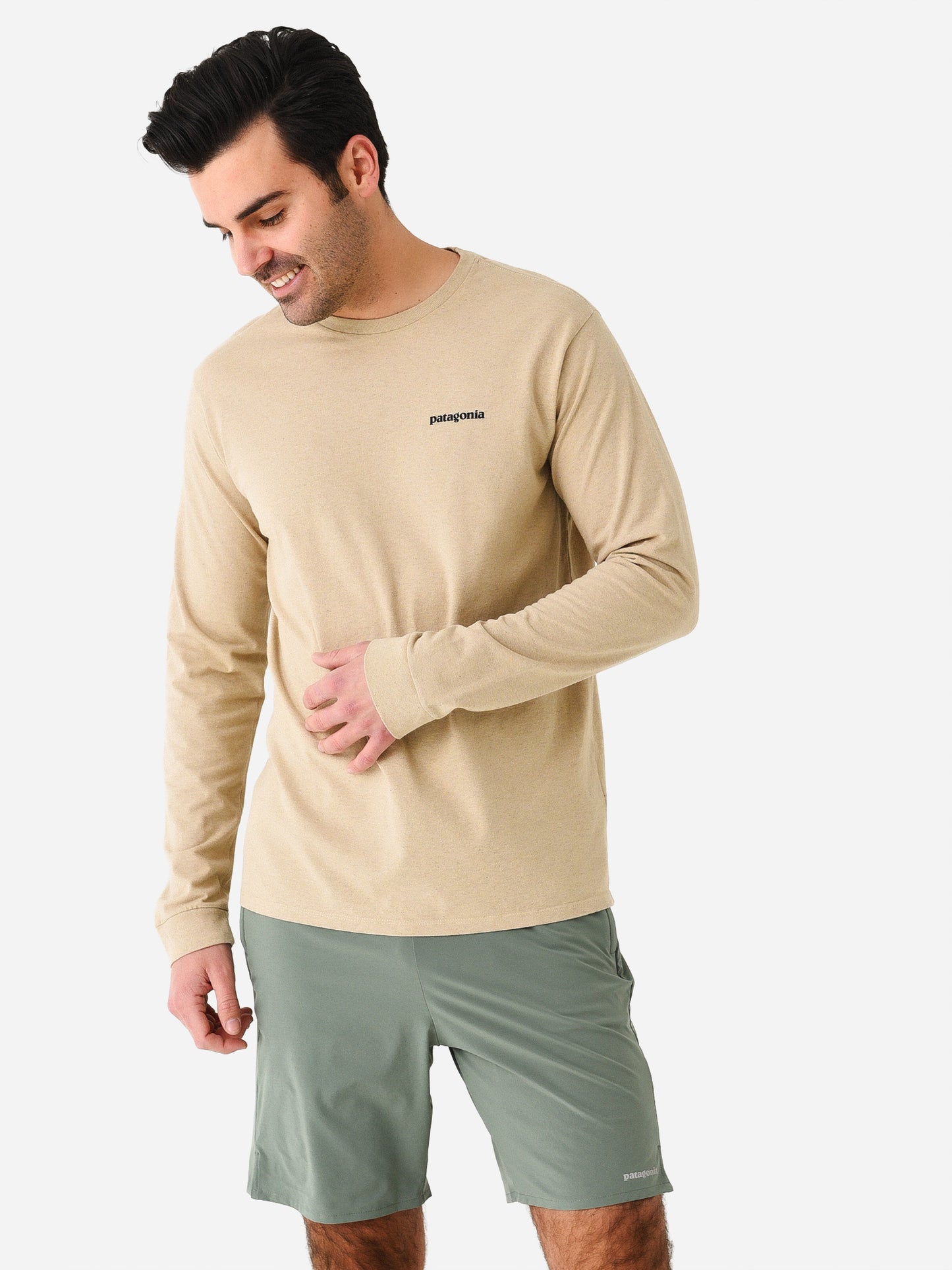 Patagonia Men's Long Sleeve P-6 Logo Responsibili-Tee - Saint Bernard