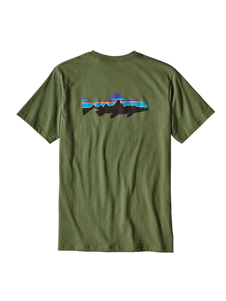 Patagonia Men's Fitz Roy Trout Cotton T-Shirt - Saint Bernard