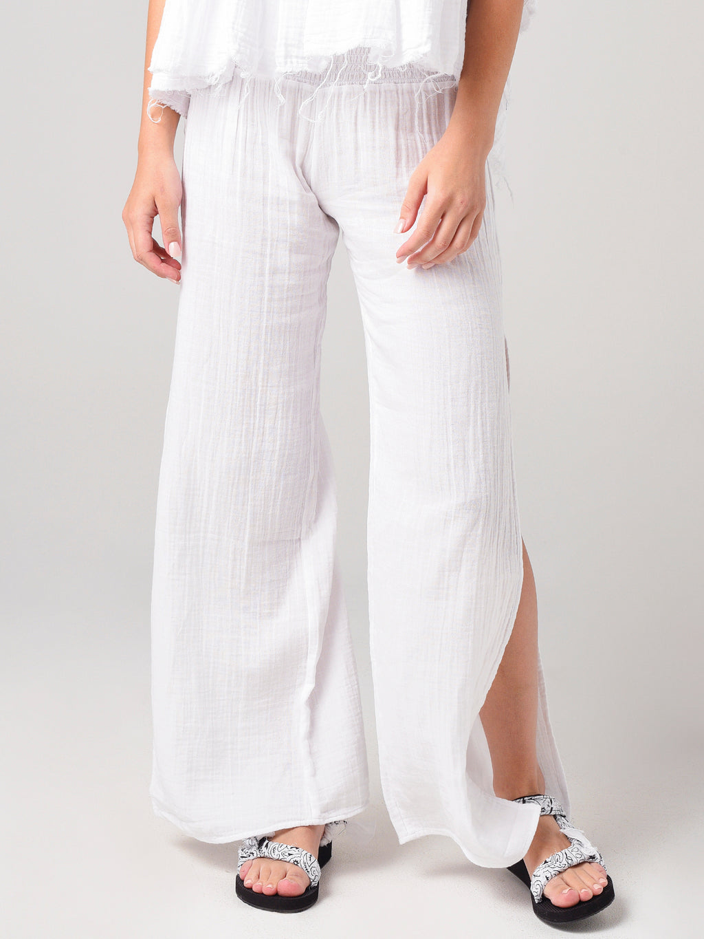 Stark X Women's Elastic Waist Side Slit Pant - Saint Bernard