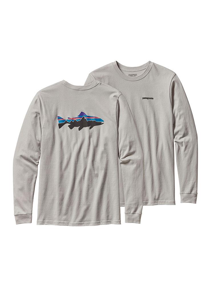 Patagonia Men's Long-Sleeved Fitz Roy Trout Cotton T-Shirt - Saint Bernard