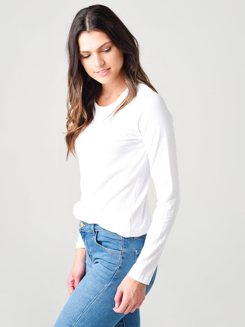 Stateside Women's Royal Supima Long Sleeve Crew Tee