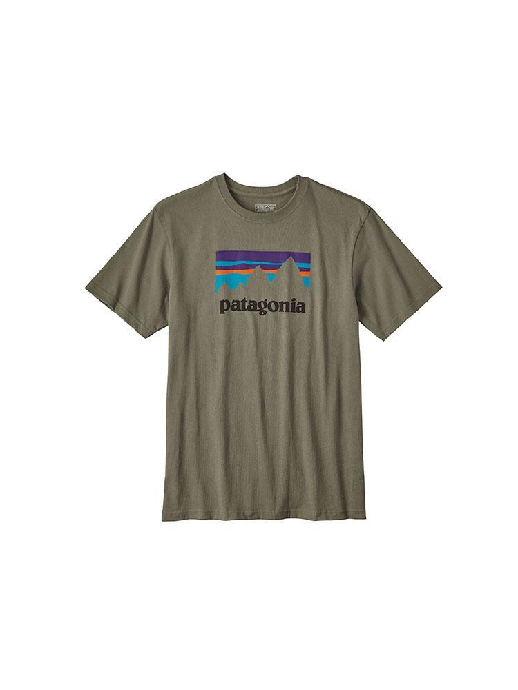 Patagonia Shop Sticker Cotton T Shirt - Saint Bernard