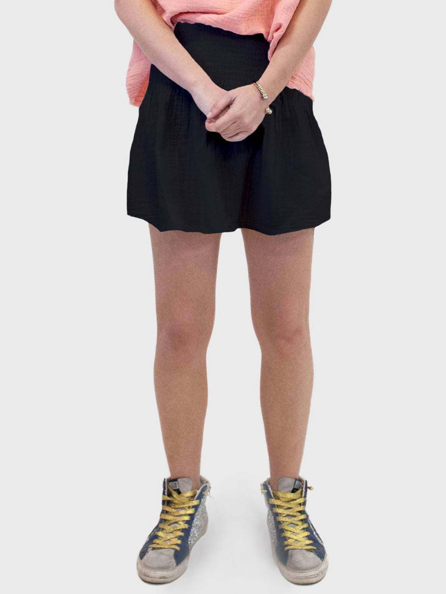 Stark X Women's Elastic Shirring Mini Skirt - Saint Bernard