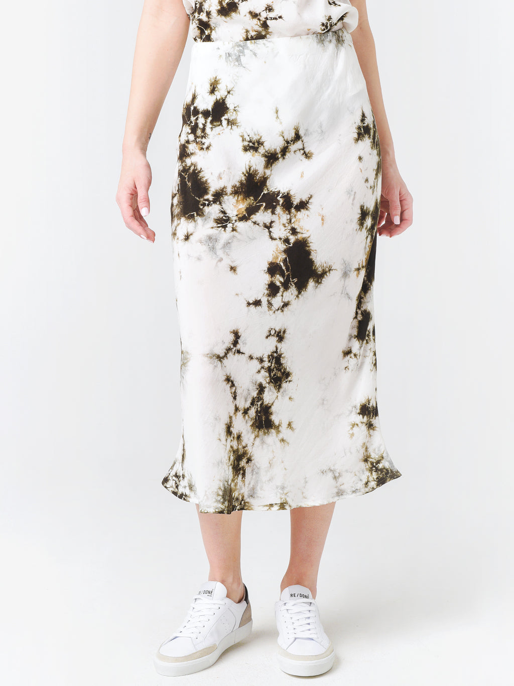Stateside Women's Cupro Tie Dye Bias Skirt - Saint Bernard