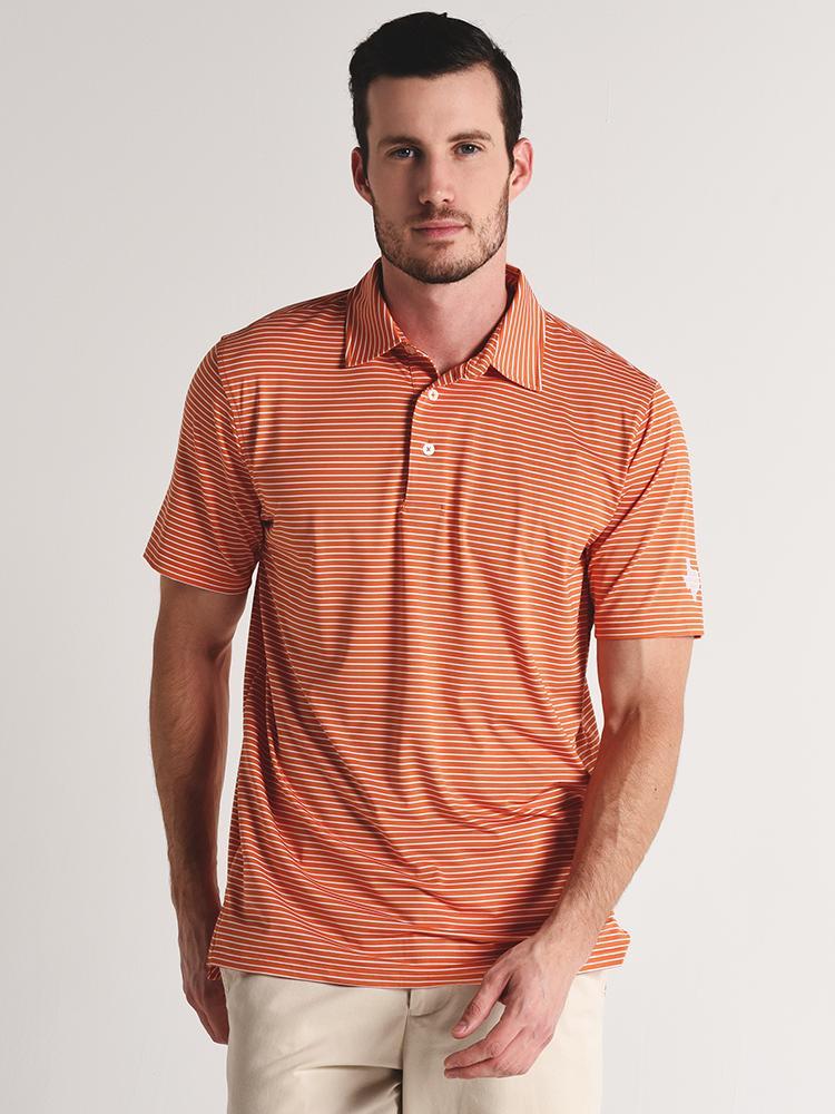 Southern Tide Men's Stripe Performance Polo - Saint Bernard