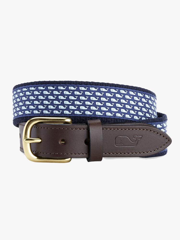 Vineyard Vines Boys’ Classic Whale Canvas Club Belt - Saint Bernard