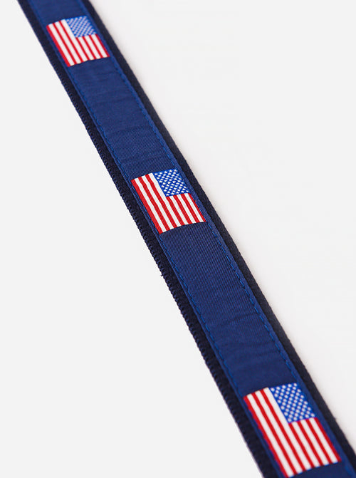 Vineyard Vines Boys' American Flag Canvas Club Belt
