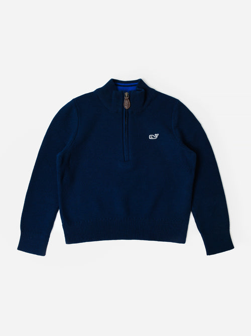 Vineyard Vines Boys' Classic Quarter-Zip Sweater