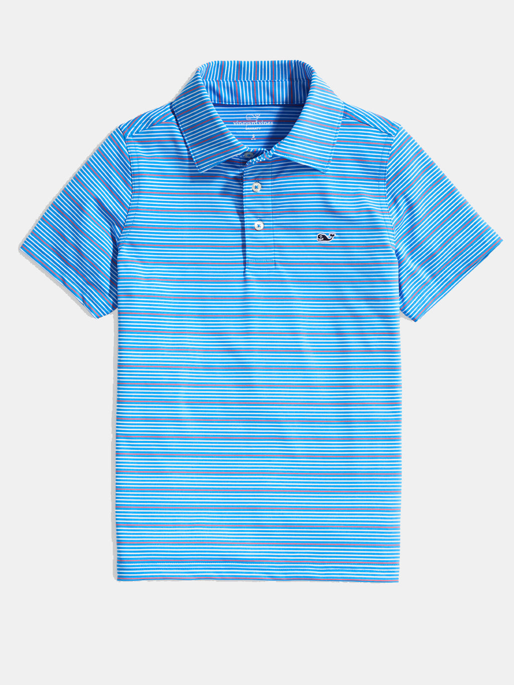 Vineyard Vines Boys' Hamilton Stripe Sankaty Polo - Saint Bernard