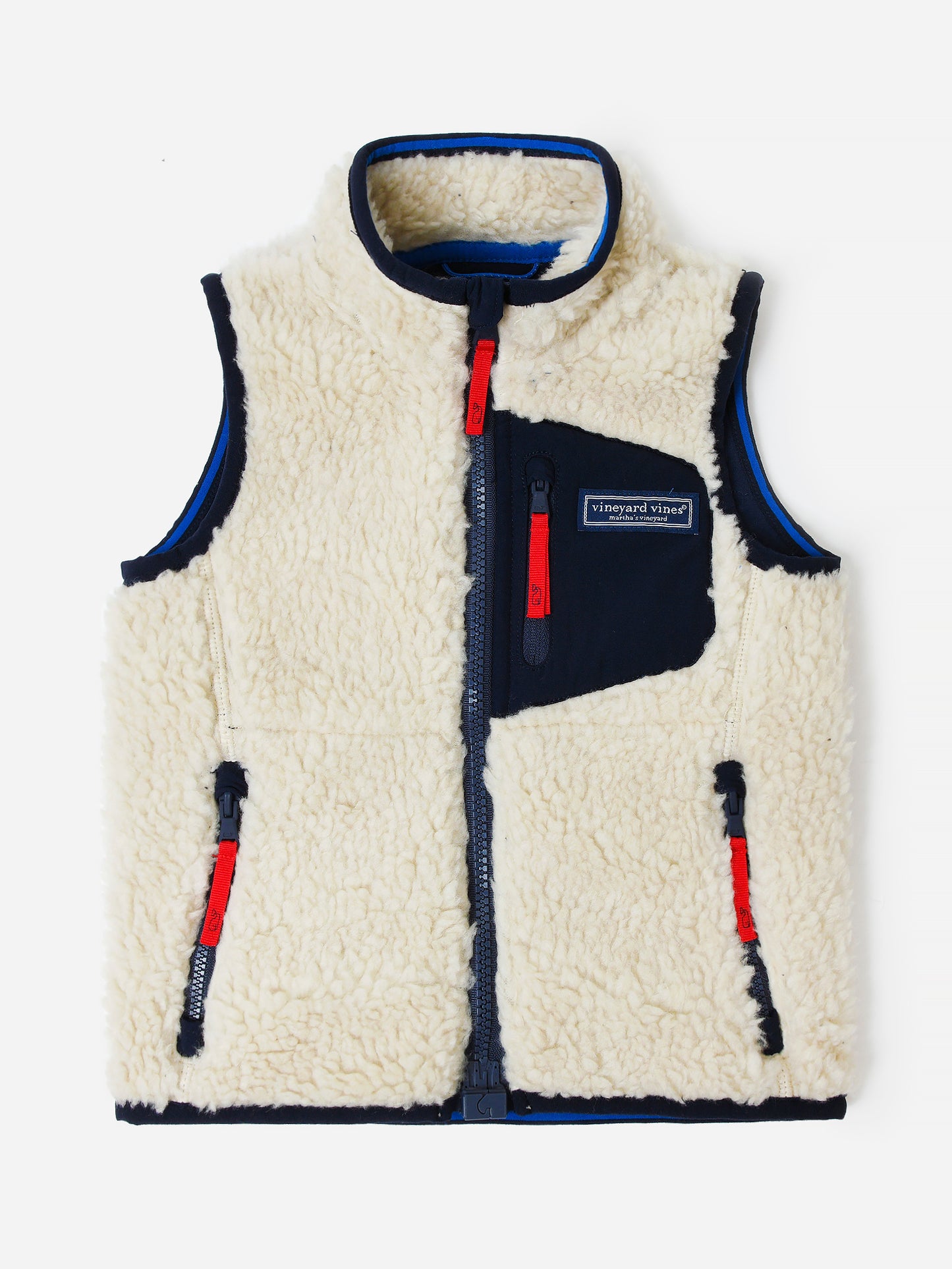 Vineyard Vines Boys' Sherpa Fleece Vest - Saint Bernard