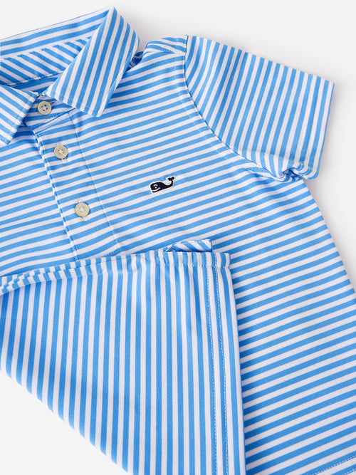 Vineyard Vines Boys’ Winstead Stripe Sankaty Performance Polo