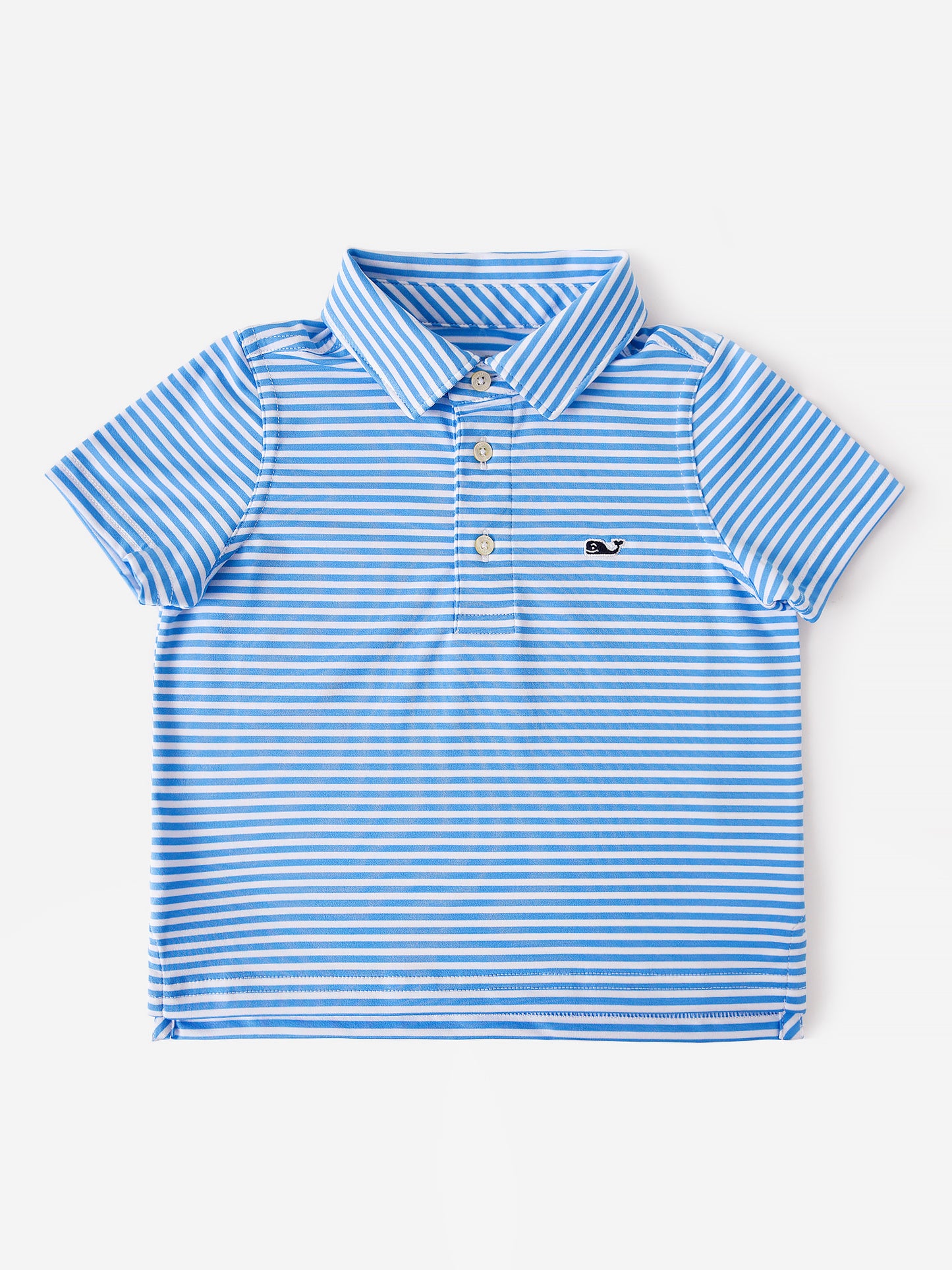 Vineyard Vines Boys’ Winstead Stripe Sankaty Performance Polo - Saint Bernard